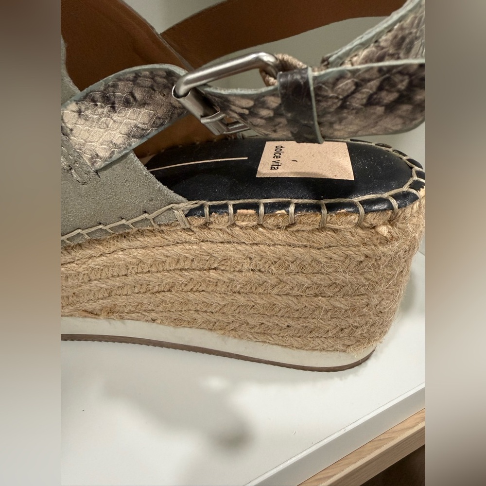 Dolce Vita Multicolor Marlo wedge platform espadrille sandals (10 M) (read) - Picture 10 of 16
